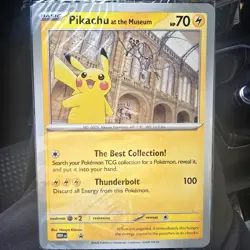 Pokemon TCG Pikachu At The Museum Jumbo Pokemon Card SEALED - Image 1
