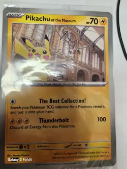 Pokemon TCG Pikachu At The Museum Jumbo Card Promo Card Sealed. - Image 1