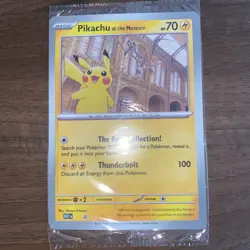 Pokemon TCG Pikachu At The Museum Jumbo Pokemon Card SEALED - Image 1