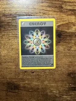 Vintage Pokemon Team Rocket Rainbow Energy 80/82 Regular Rare TCG Card - Image 1
