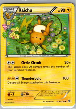 Raichu RC9/RC32 Non Holo Generations: Radiant Collection - Pokemon Card - NM - Image 1