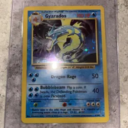 Pokemon Gyarados Holo Rare TCG Base Set Card 6/102 Vintage - Image 1