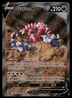 Pokemon Cards Drapion V GG49/GG70 Crown Zenith Galarian Gallery Holo Rare V NM - Image 1