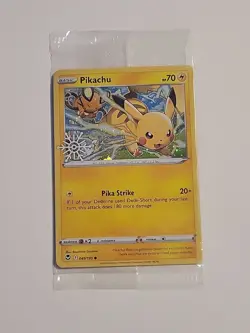 Pikachu 2023 Snowflake Stamp Promo Pokemon Card 049/195 Sealed (holo) - Image 1