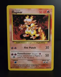 Pokemon TCG - MAGMAR - 36/102 - UNLIMITED - BASE SET (1999) - WOTC - LP/NM - Image 1