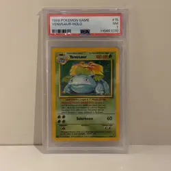 PSA 7 Venusaur Holo Unlimited Base Set 15/102 Vintage Pokemon Rare NEAR MINT - Image 1