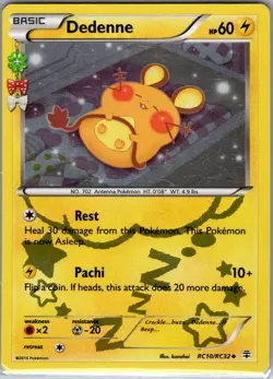Dedenne RC10/RC32 Reverse Holo Generations: Radiant - Pokemon Card - NM - Image 1