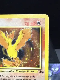 Pokemon Card Moltres 12/62 Fossil Set Rare Holo WOTC Played 2 - Image 2