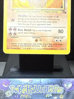 Pokemon Card Moltres 12/62 Fossil Set Rare Holo WOTC Played 2 - Image 4