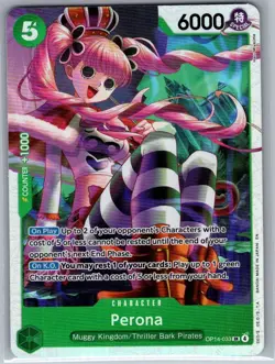 Perona OP14-033 SR English The Azure Sea's Seven - One Piece Card - NM - Image 1