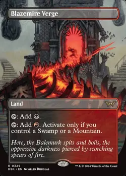 Blazemire Verge (Borderless) R Duskmourn: House of Horror 329 NM - Image 1