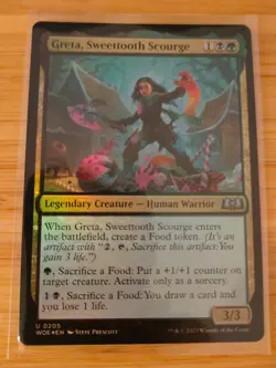 MTG Greta, Sweettooth Scourge (FOIL) 0205 Wilds of Eldraine M/NM Free UK P&P - Image 1