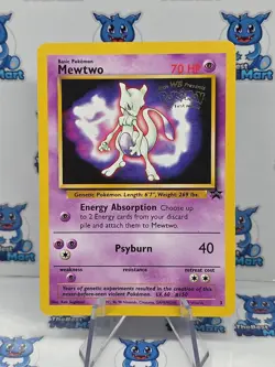 Pokemon Mewtwo #3 Black Star Promo - LP - Image 1
