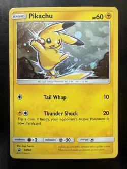 Pokemon Pikachu SM98 Black Star Promo Sun And Moon Holo (NM) - Image 1