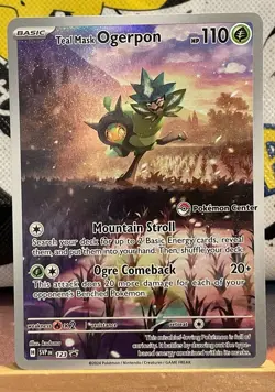 Teal Mask Ogerpon Svp 123 Pokemon Center Exclusive Stamped NM - Image 1