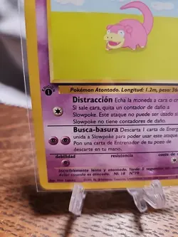 Slowpoke (SPANISH) 1st Edition 55/62 Fossil Foreign Vintage Pokemon TCG - Image 4