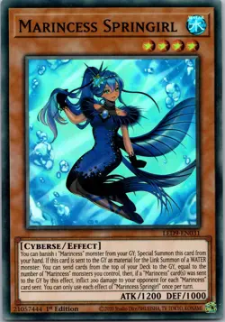 Yugioh Marincess Springirl LED9-EN031 1st Edition Super Rare NM - Image 1