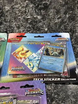 Pokemon TCG Prismatic Evolutions Tech Sticker Collection Set Lot Of 3 Sealed New - Image 3