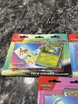 Pokemon TCG Prismatic Evolutions Tech Sticker Collection Set Lot Of 3 Sealed New - Image 4