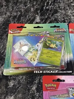 Pokemon TCG Prismatic Evolutions Tech Sticker Collection Set Lot Of 3 Sealed New - Image 5