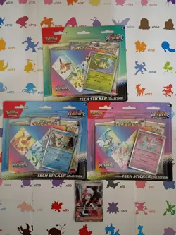 Pokemon TCG Prismatic Evolutions Tech Sticker Collection Set Lot Of 3 Sealed New - Image 1