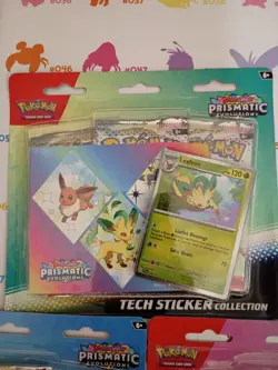Pokemon TCG Prismatic Evolutions Tech Sticker Collection Set Lot Of 3 Sealed New - Image 2