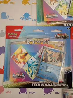 Pokemon TCG Prismatic Evolutions Tech Sticker Collection Set Lot Of 3 Sealed New - Image 3