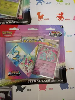 Pokemon TCG Prismatic Evolutions Tech Sticker Collection Set Lot Of 3 Sealed New - Image 4