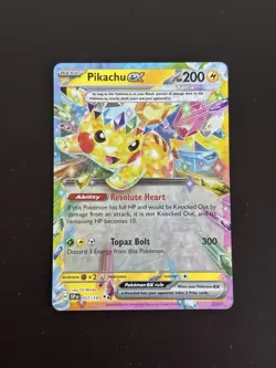 Pokemon TCG Surging Sparks Pikachu ex Tera 057/191 Holo Rare Card NM - Image 1