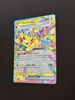 Pokemon TCG Surging Sparks Pikachu ex Tera 057/191 Holo Rare Card NM - Image 2
