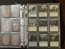 Big Magic The Gathering Binder Filled With 1000+ GREEN Vintage To Modern Cards. - Image 5