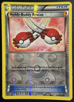 Buddy-Buddy Rescue 135/162 - Reverse Holo XY Breakthrough Pokemon TCG - MP Card - Image 1