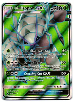 Golisopod GX 129/147 - Burning Shadows Rare Ultra Pokemon TCG - LP Card - Image 1