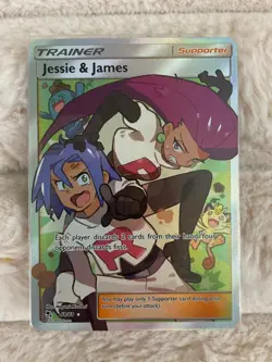 Pokemon TCG Jessie & James Trainer Full Art Ultra Rare Card 68/68 Hidden Fates - Image 1