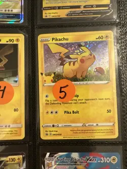 Lot of 9 Pikachu Sableye & Golisopod Pokemon Cards Authentic - Image 5