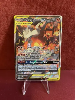 Reshiram & Glurak GX (Promo) -Pokemon Card German SM201 (2006) SM Black Star - Image 1