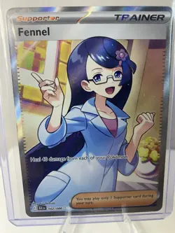 Pokemon TCG SV Black Bolt Fennel Trainer Holo Card 162/086 - Image 1