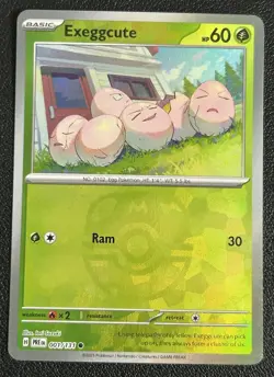 Exeggcute 001/131 Prismatic Evolutions Master Ball Pattern Pokemon TCG Card NM - Image 1