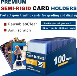 2000 Top Loaders for Cards 1000 Hard Sleeves+1000 Soft Sleeves, Blue - Image 2