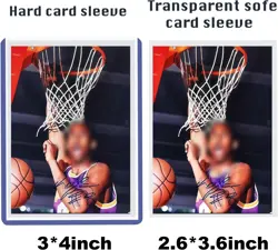 2000 Top Loaders for Cards 1000 Hard Sleeves+1000 Soft Sleeves, Blue - Image 4