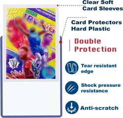 2000 Top Loaders for Cards 1000 Hard Sleeves+1000 Soft Sleeves, Blue - Image 5