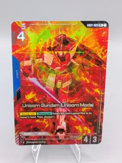 Unicorn Gundam (Unicorn Mode) Foil GD01-005 R+ NM Gundam TCG Card Game - Image 1