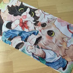 Kawaii Cat Cats Rubber Playmat Play Mat Tcg Trading card Game Gaming Desk Pc - Image 1