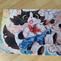 Kawaii Cat Cats Rubber Playmat Play Mat Tcg Trading card Game Gaming Desk Pc - Image 2