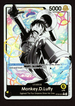 Monkey D. Luffy ST29-001 Alternate Art Promo One Piece STARTER DECK Egghead NM 2 - Image 1