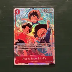 Ace & Sabo & Luffy Alt Art OP13-007 Carrying On His Will One Piece TCG - Image 1