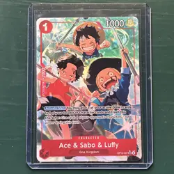 Ace & Sabo & Luffy Alt Art OP13-007 Carrying On His Will One Piece TCG - Image 1