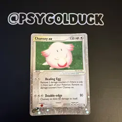 Pokemon Chansey EX TCG Holo Ultra Rare Card Ruby and Sapphire 96/109 - Image 1