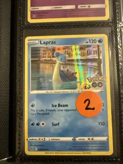 Lot of 9 Pokemon Cards Authentic ~ Lapras Mimikyu Mewtwo Volcarona - Image 2
