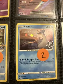Lot of 9 Pokemon Cards Authentic ~ Lapras Mimikyu Mewtwo Volcarona - Image 3